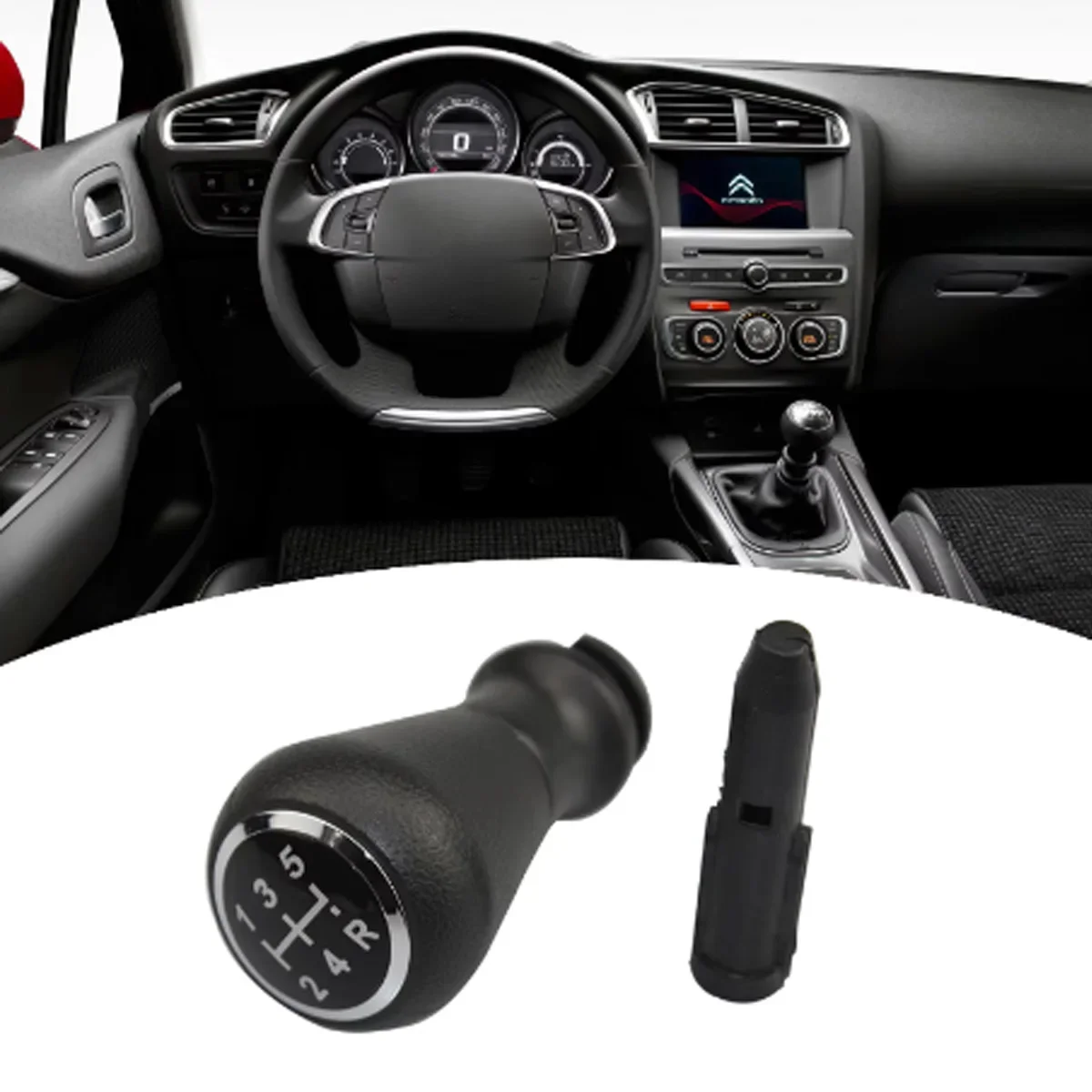 車用マニュアルトランスミッション自動ギアシフトノブ、プジョー106、206、306、406、107、207、307、407、301、308、2008、3008、、、シトロエンc1、c3、c4
