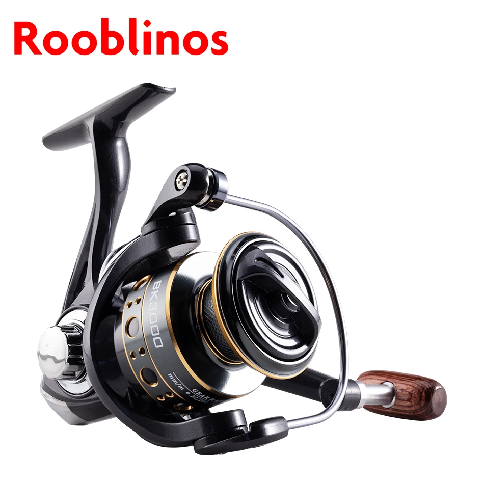 Roobbinos รอกม้วนตกปลาปั่นสำหรับตกปลาน้ำเค็มเนื้อโลหะน้ำจืดหมุนซ้าย/ขวาสลับกันได้