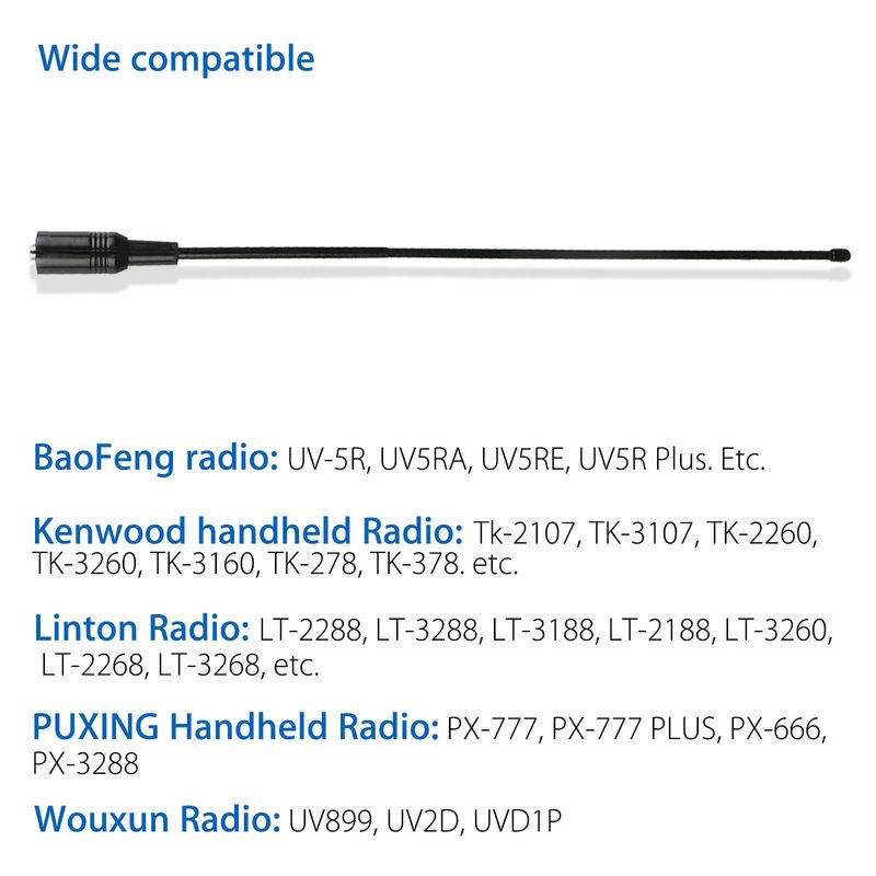 Antena walkie talkie de banda dupla para baofeng uv5r UV-82 NA-771 144/430mhz 10w