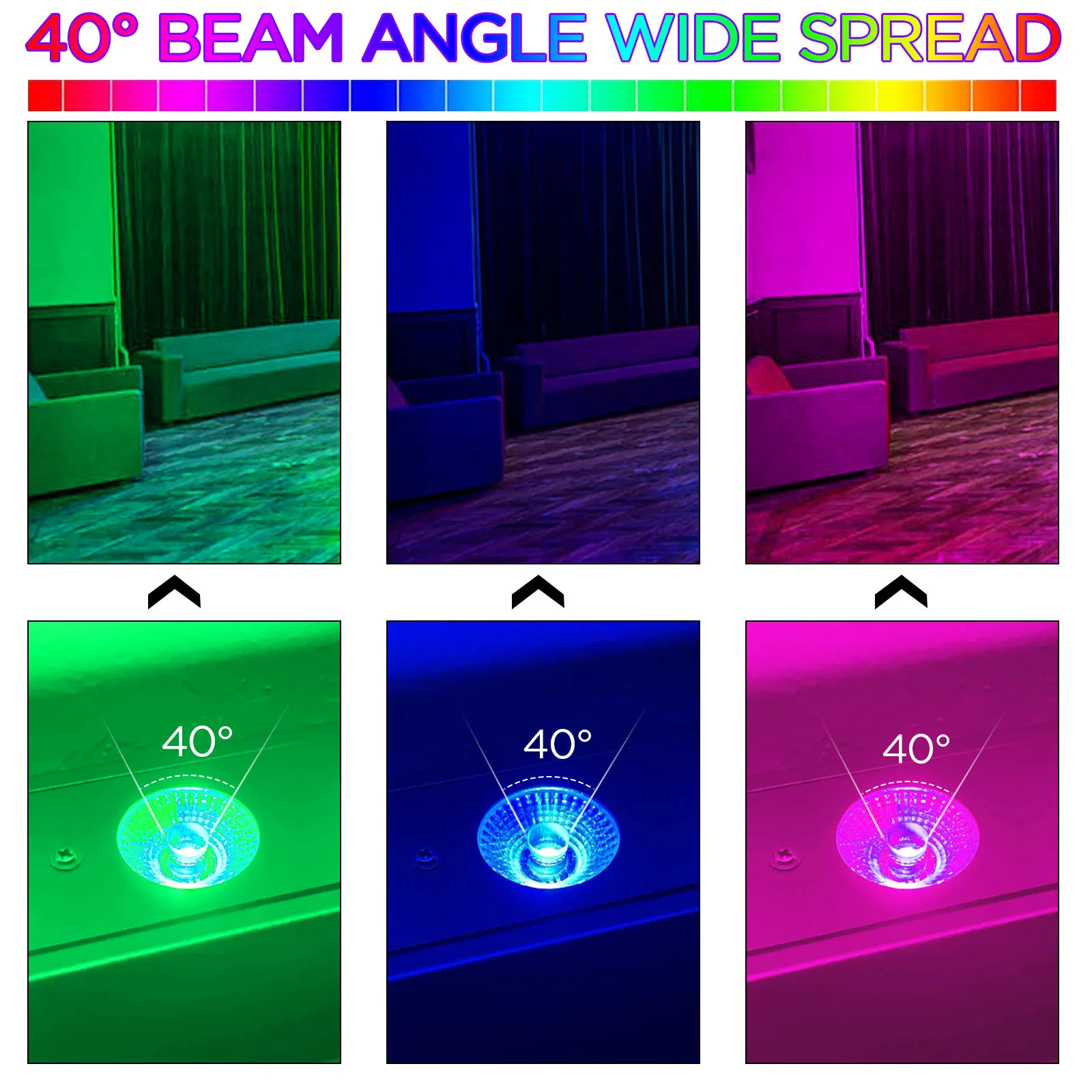 Yiflamefly 60W LED Wall Washer Light With Remote Controller 24Pcs LEDs RGB Wash Light Bar For KTV Concert Building Wedding Party
