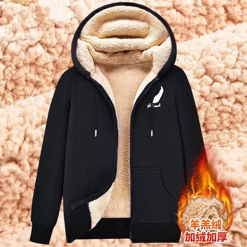 Casaco de lã de cordeiro quente solto e espesso masculino, jaqueta confortável casual de alta qualidade, nova tendência da moda, outono e inverno, 2023 £
