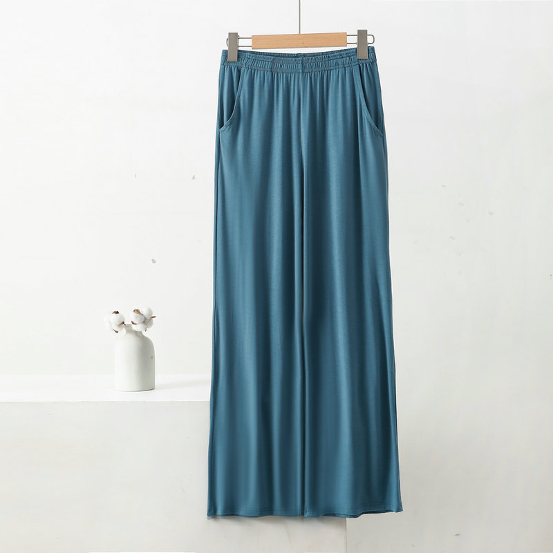 XL bis 8XL Modal Tasche Lose Hosen Frühling sommer Casual Breite Bein Hosen einfarbig Hohe Elastische Große größe Hosen Homewear