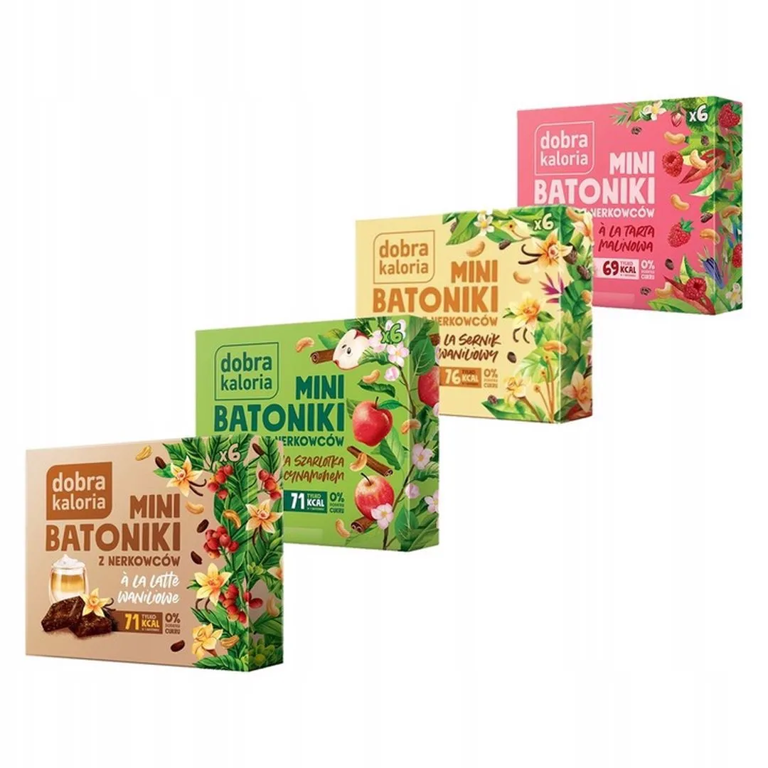 Dobra Kaloria Mini batoniki Mix 4 smaków 102 g x 4 sztuk