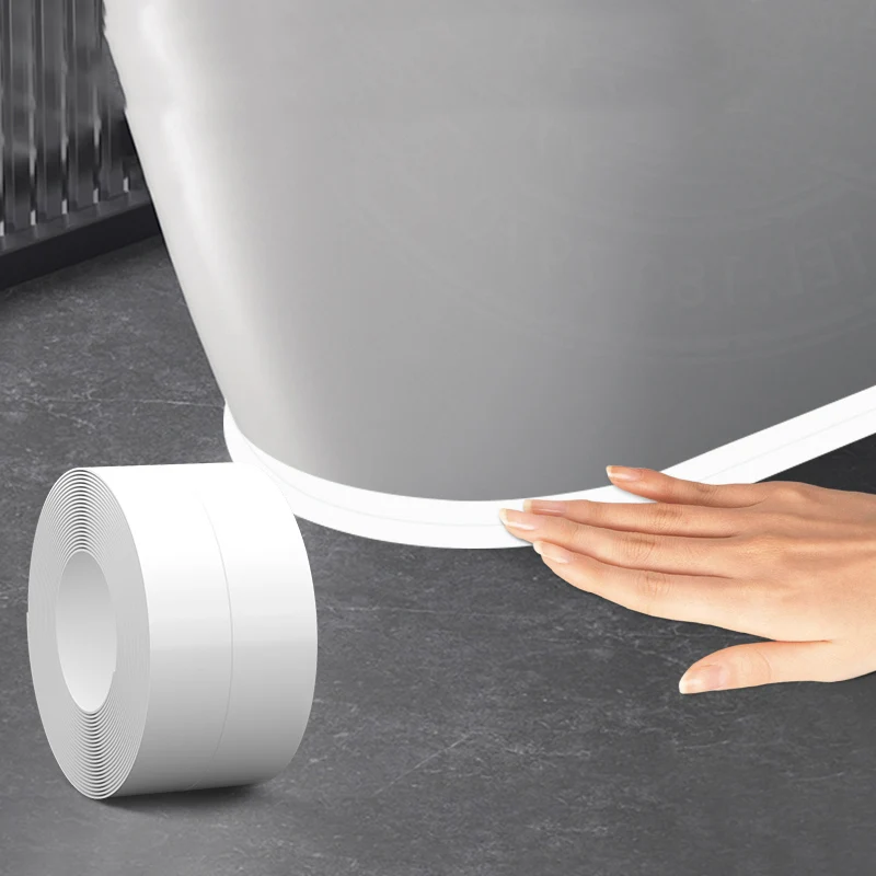 Nastro sigillante in PVC impermeabile di facile applicazione: striscia di mastice trasparente e antimuffa per lavelli di cucina e bagno, servizi igienici e vasche da bagno