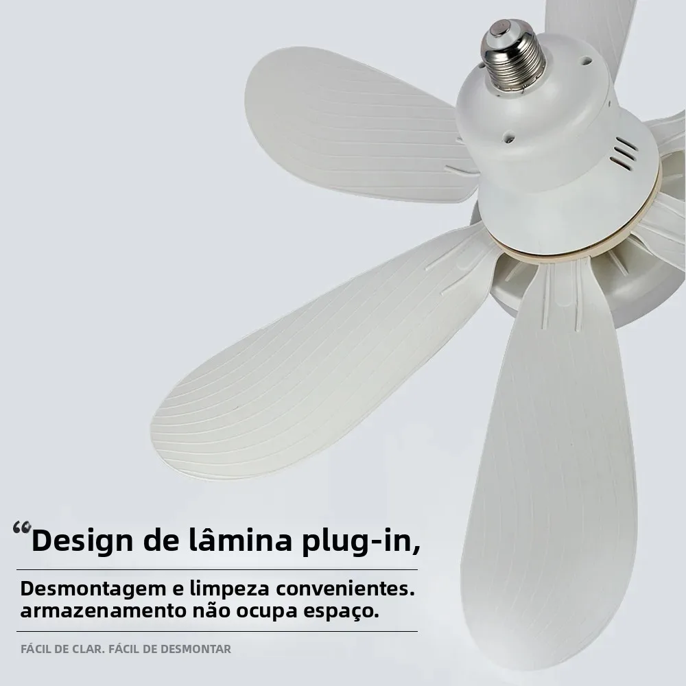 Ventilador de teto com base e27 para casa, com luzes noturnas led de 30w, 3 modos de iluminação ajustáveis, controle remoto, ventilador de teto de alta energia eólica