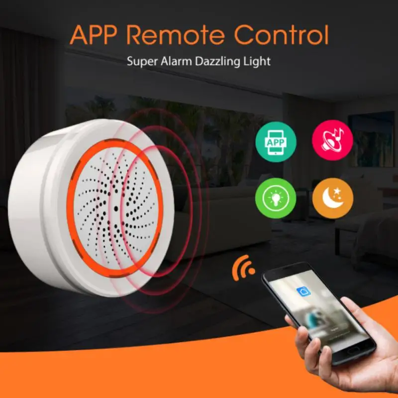 NEO Tuya Zigbee Âm Thanh Ánh Sáng Cảm Biến Gắn Trong 90DB Còi Hú Báo Động Cuộc Sống Thông Minh Ứng Dụng Điều Khiển Từ Xa Nhà Bảo Vệ An Ninh đầu Báo