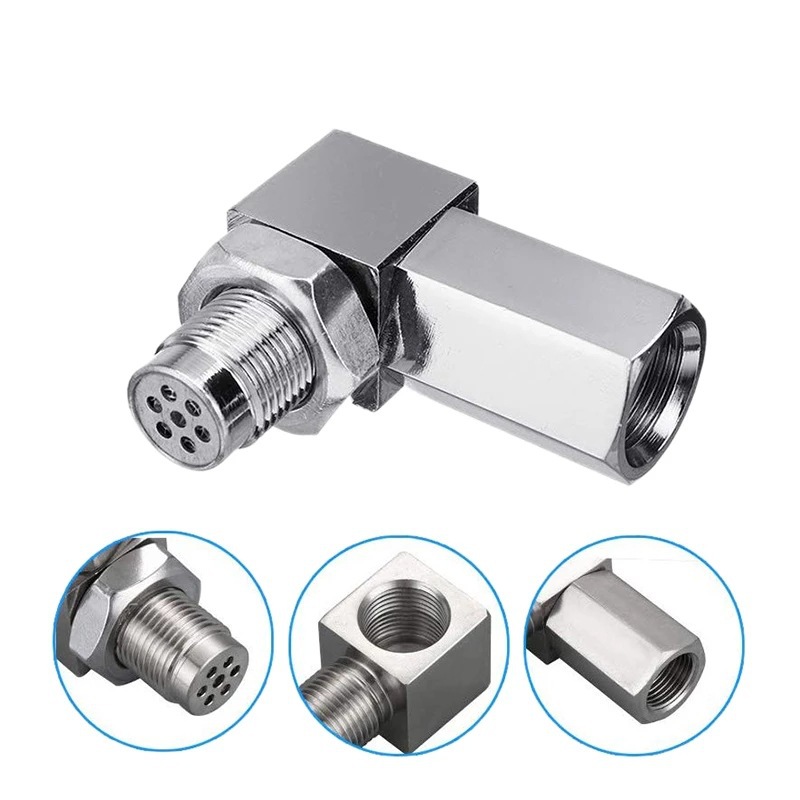 Acessórios de modificação do carro 90 graus adaptador de sensor de carro conector m18 sensor de oxigênio carro conector de 90 graus