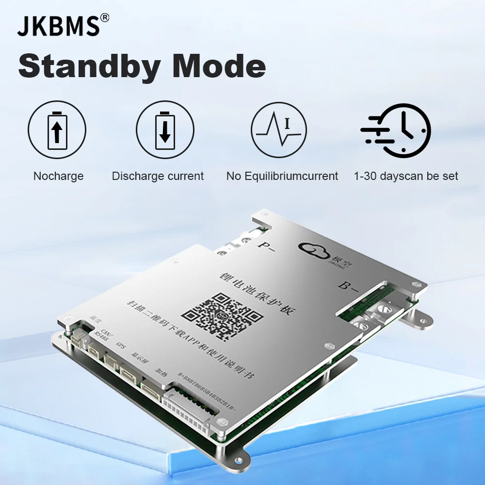 JKBMS Smart BMS B2A8S20P 4S 5S 6S 7S 8S 12V 24V Batteria con 2A Actice Blance RS485 HEAT CAN LifePO4 LTO LI-ION Batteria BMS