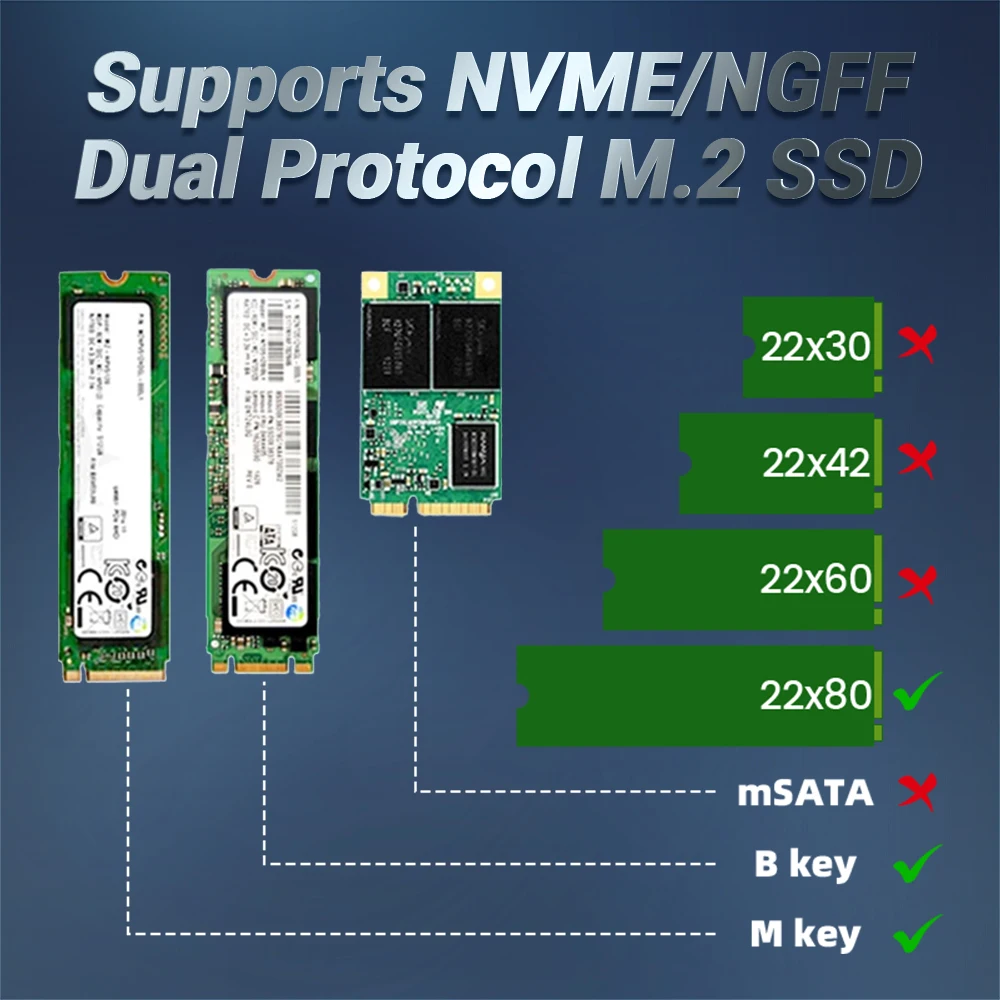 JEYI M.2 SSD-Kühlkörper, 2280 NVME NGFF SSD-Kühlung, Vollaluminium-Kühler mit thermischem Silikonpad für Motherboard/PS5
