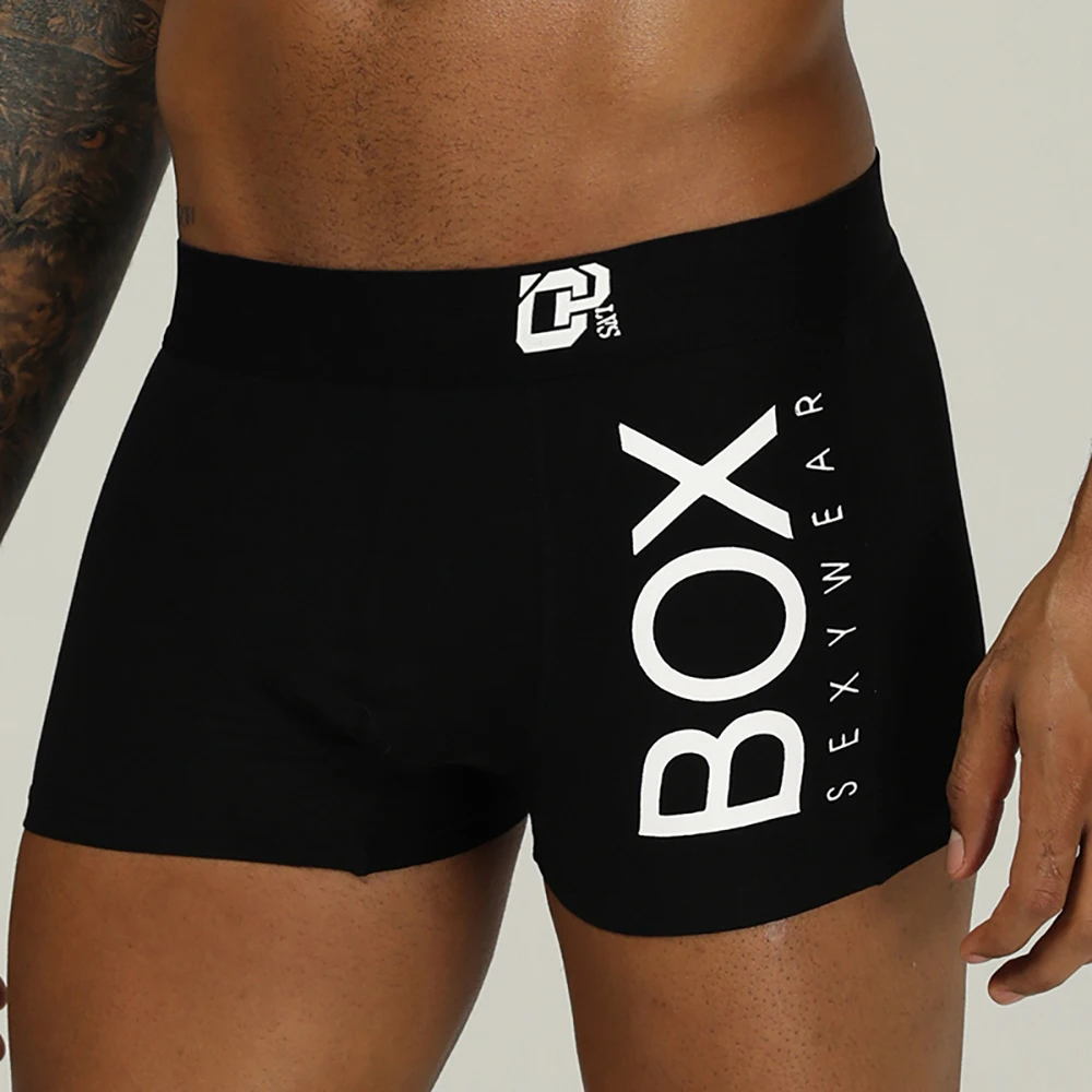 ORLVS Nam Boxer Quần Lót Mềm Mại Dài Boxershorts Cotton Quần Lót Mềm Mịn Quần Lót Nam 3D Túi Quần Short Dưới Mặc Quần Ngắn