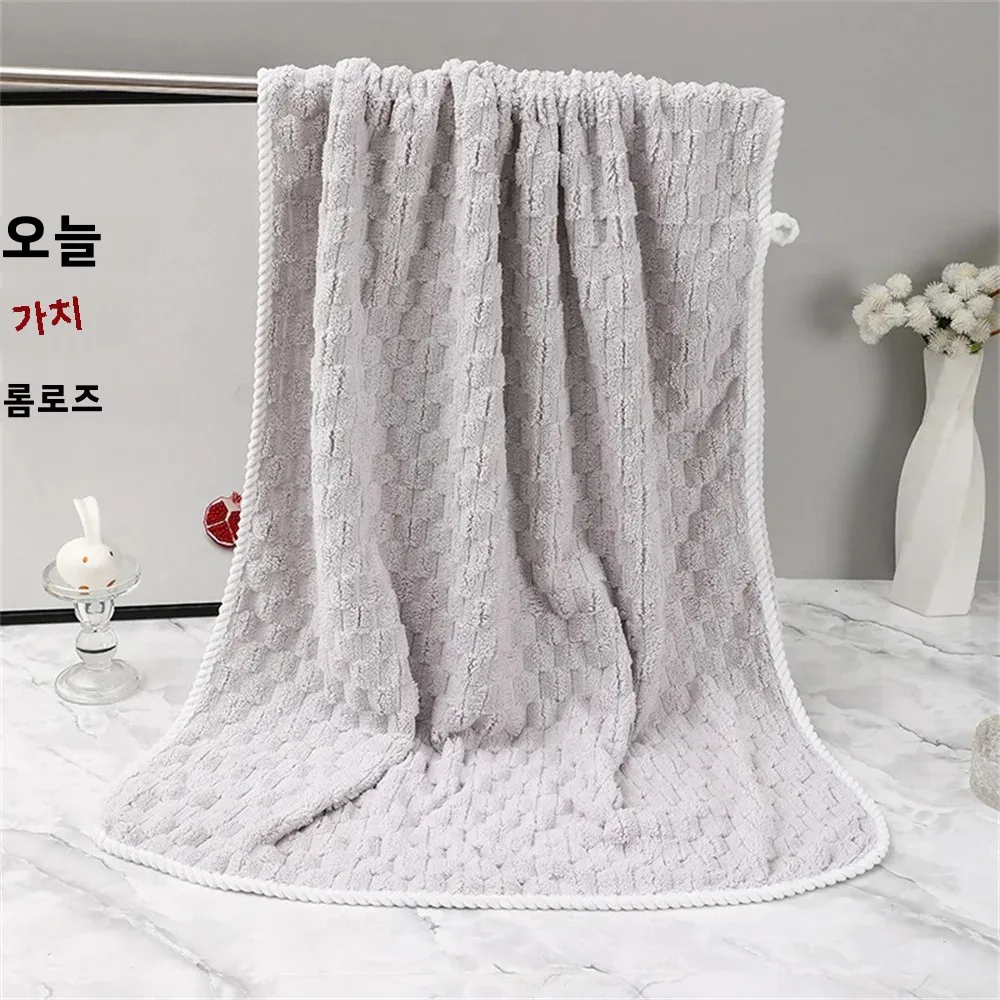 1 개 부드러운 두꺼운 산호 양털 페이스 타올 물 흡수 및 빠른 건조 욕실 용 솔리드 컬러 핸드 타올