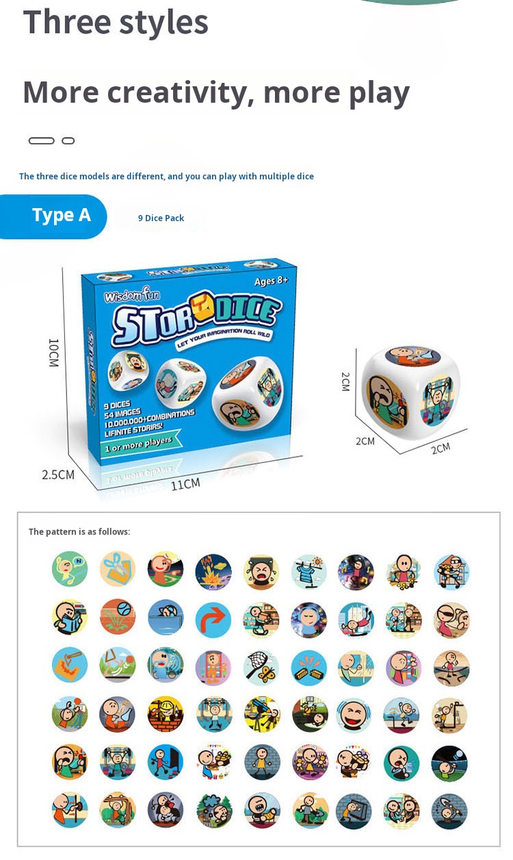 Acryl-Puzzle, Bild, Lesespiel, Geschichte, Würfel, Partyspiel, um das Bild der Logiksprache zu verbessern