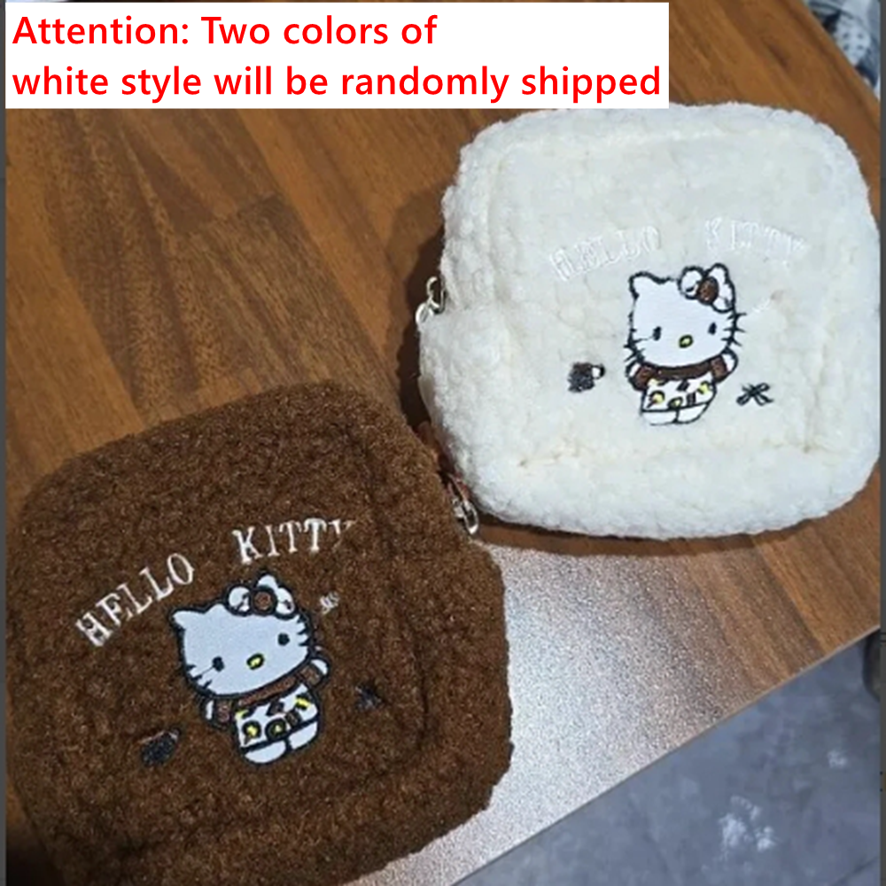 HelloKitty pluche polaroid schattig draagbaar borduurwerk grote capaciteit make-up tas opslag hoge schoonheid toilettas