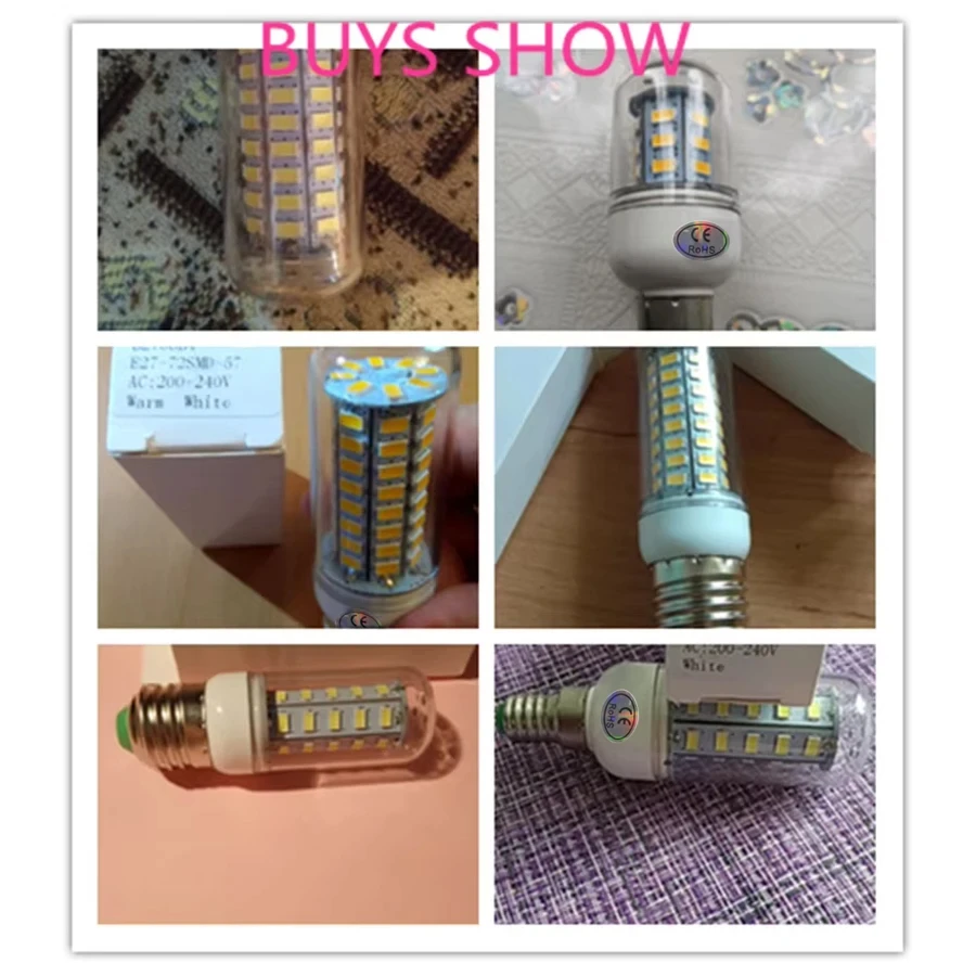 LED Corn Lamp 220V E14 E27 Bulb Lamp Strong Light 2700K 6500K Corn Bulb Light 2835SMD 360 Beam Angle Replace Halogen Lighting