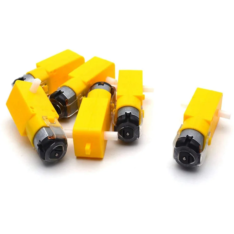 ABBK-60 Stück DC 70MA (3V) Roboter Intelligentes Auto DIY Dual Shaft Gear TT Motor für Roboterauto MCU 7X2,2X1,8Cm