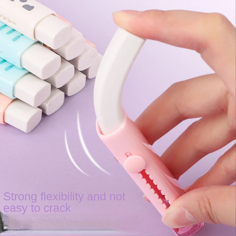 1 pçs kawaii push-pull design gato pata borracha borrachas estudante ferramenta de correção crianças escola material de escritório presente criativo papelaria