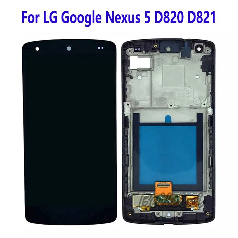 Aksesori pengganti rakitan Digitizer layar sentuh, tampilan LCD untuk LG Google Nexus 5 D820 D821