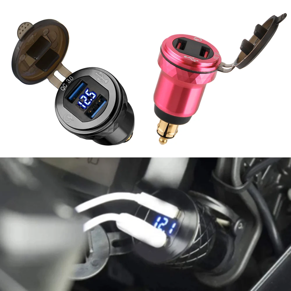 BMW R1200GS R1250GS F800GS F750GS F850GS タイガー 800 900 ドゥカティ QC 3.0 デュアル USB 充電器プラグソケット電源アダプタタイプ C