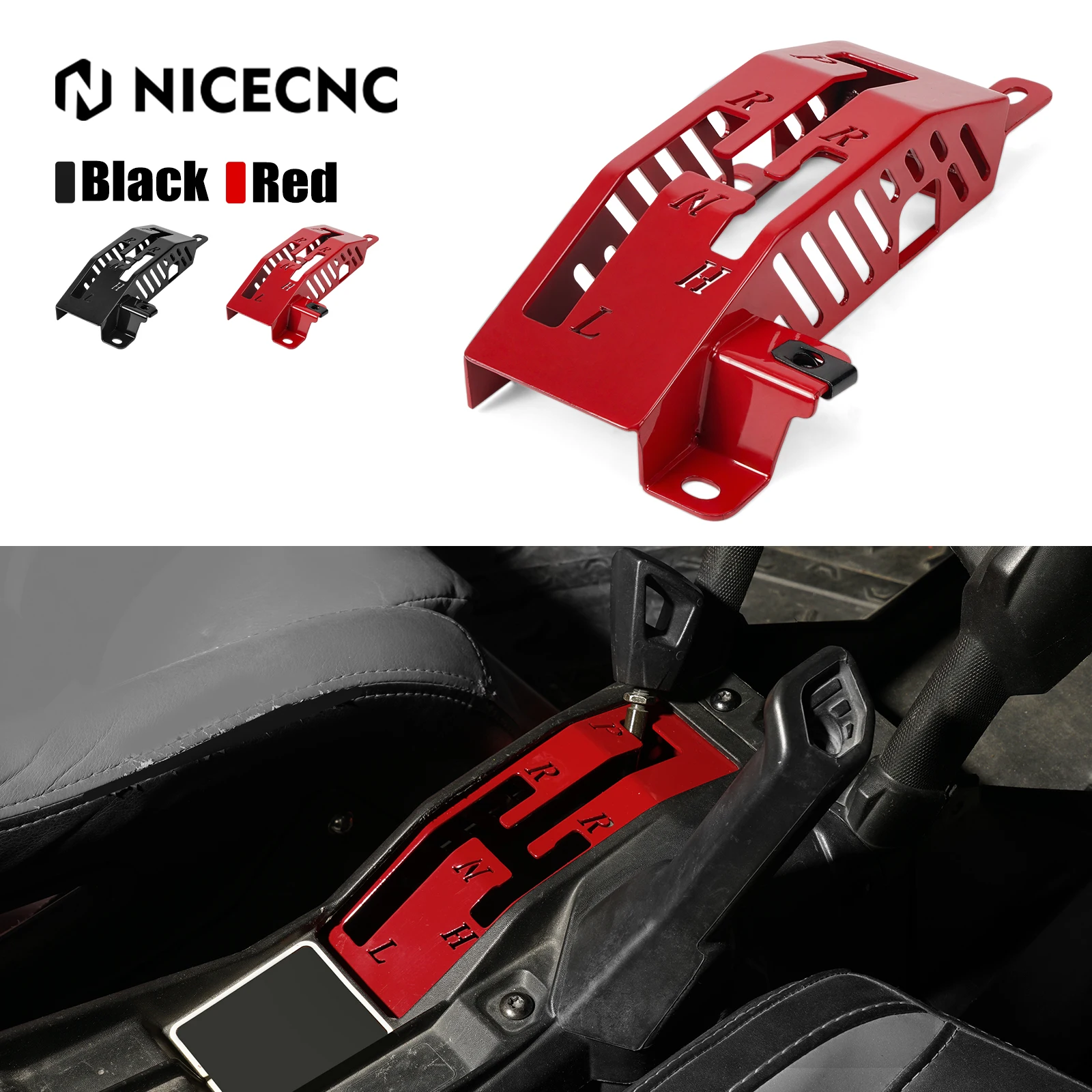 NICECNC UTV X3 Penutup Gerbang Pemindah Gigi untuk Can-Am Maverick X3 MAX Turbo R 2017-2022 Aksesori UTV 707900644 Q235 Logam