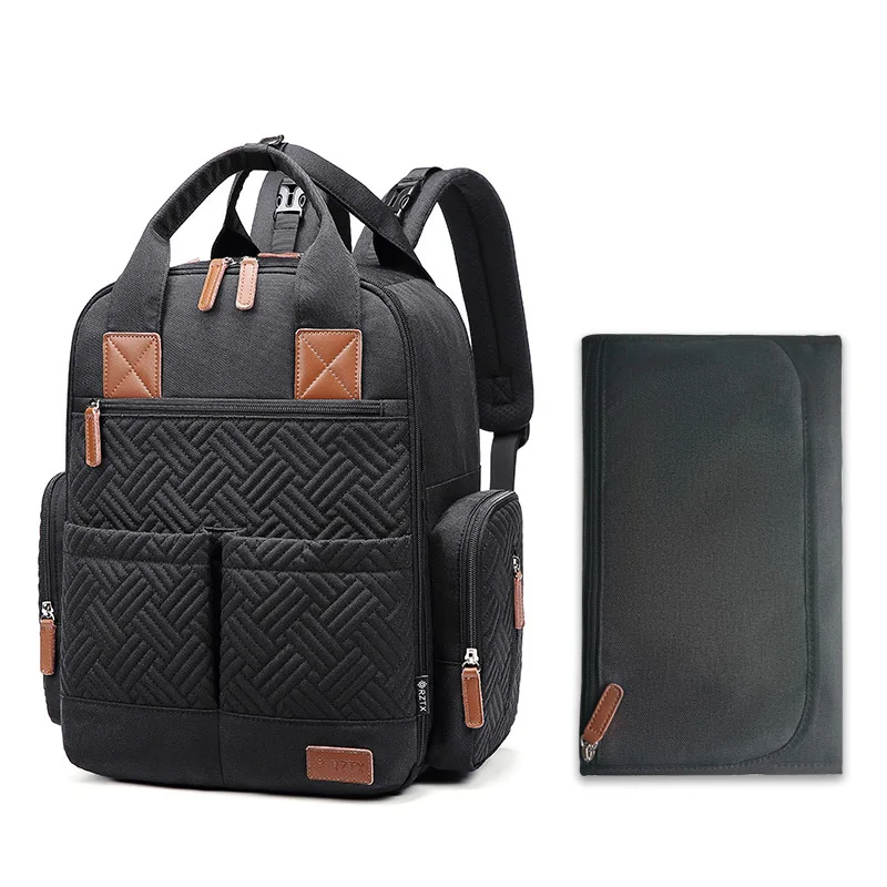 Sacos de maternidade multifunções com esteira para mamãe, grande capacidade, sacos de fraldas de viagem, mochila, sacos de fraldas para mamãe