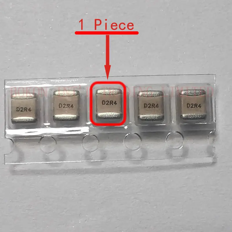 Condensadores de microondas de cerámica de 2,4 PF, 500V, tamaño 1111, alto Q, bajo ESL, ruido, a2R4B, D2R4, porcelana, P90, multicapa