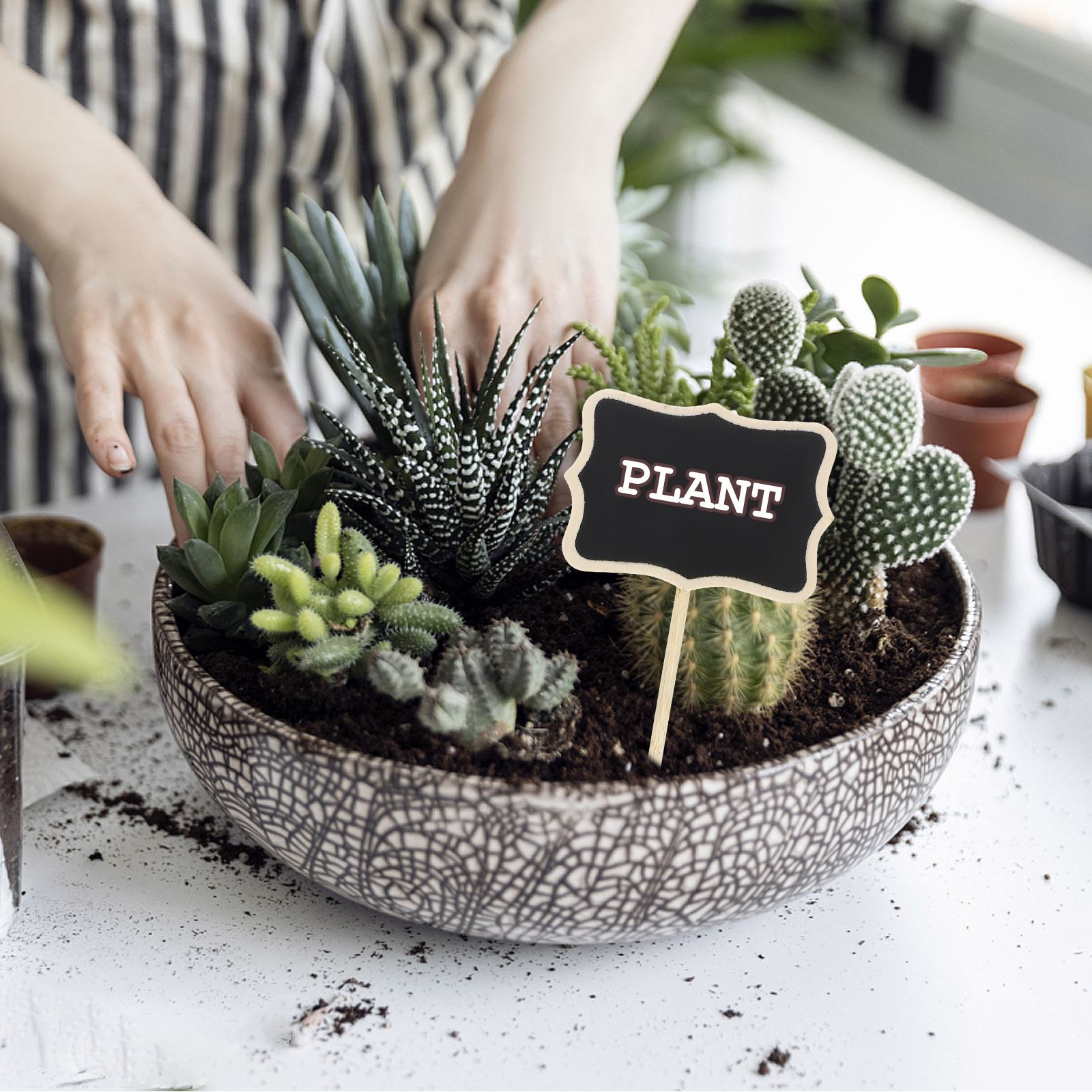 10PCS Mini Little Chalk กระดานดํา Pop Dtick ข้อความ Slate ธุรกิจผู้ถือบัตร Memo ป้ายยี่ห้อหมายเลขตารางราคาสําหรับ Home