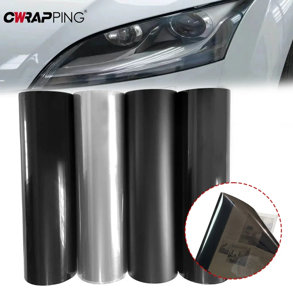 30*200 cm Auto Scheinwerfer Tönung Nebel Licht Rücklicht Rauch Schwarz Tönung Vinyl Aufkleber Wasserdichte Film für Auto Scheinwerfer zubehör