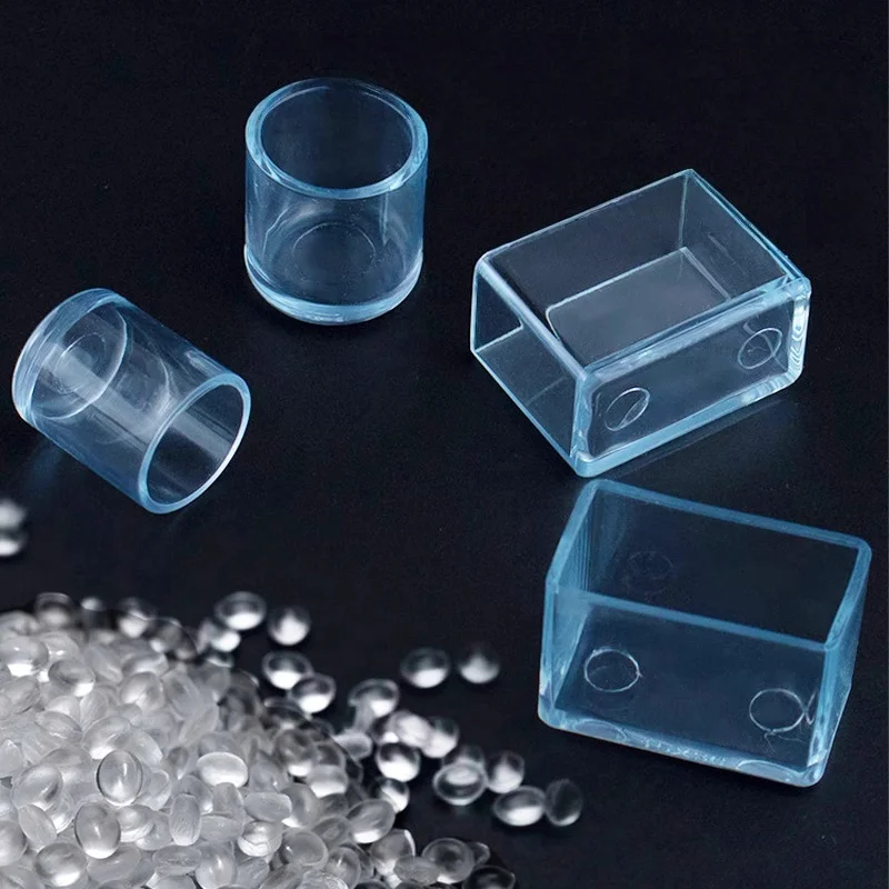 16pcs Rubber Chair Leg Caps Transparency Floors Protector Pads Home Decor Wear-resistant Non-Slip Furniture Legs Covers Tool