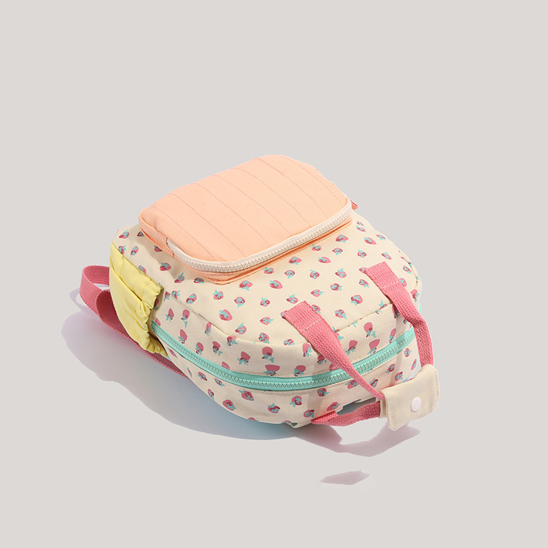 Dopamin-Rucksack, Erdbeer-Druck, große Kapazität, Kinderschultasche, süßer Rucksack für Mädchen, Kindergarten