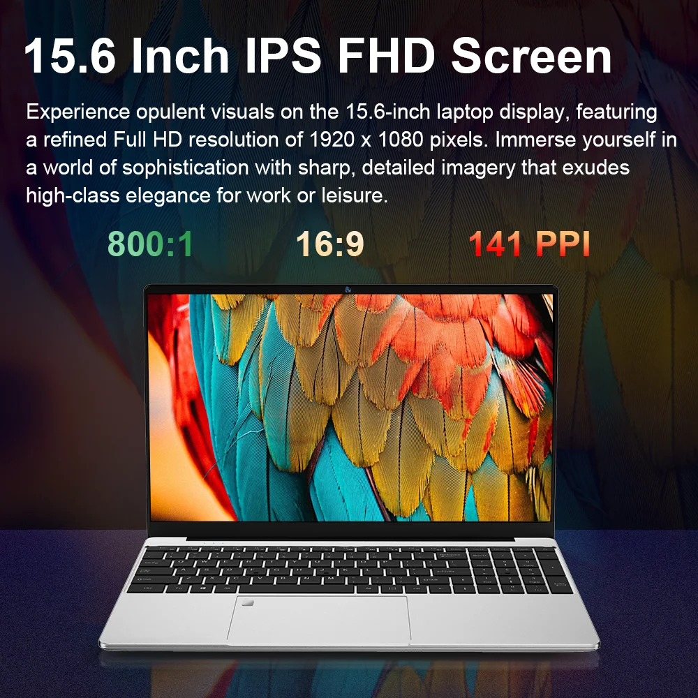 Ninkear N15 Air Laptop 15.6 "FHD IPS 16GB DDR4 512GB SSD Intel N95 tastiera retroilluminata 180 ° flip Windows 11 Notebook per Computer da ufficio