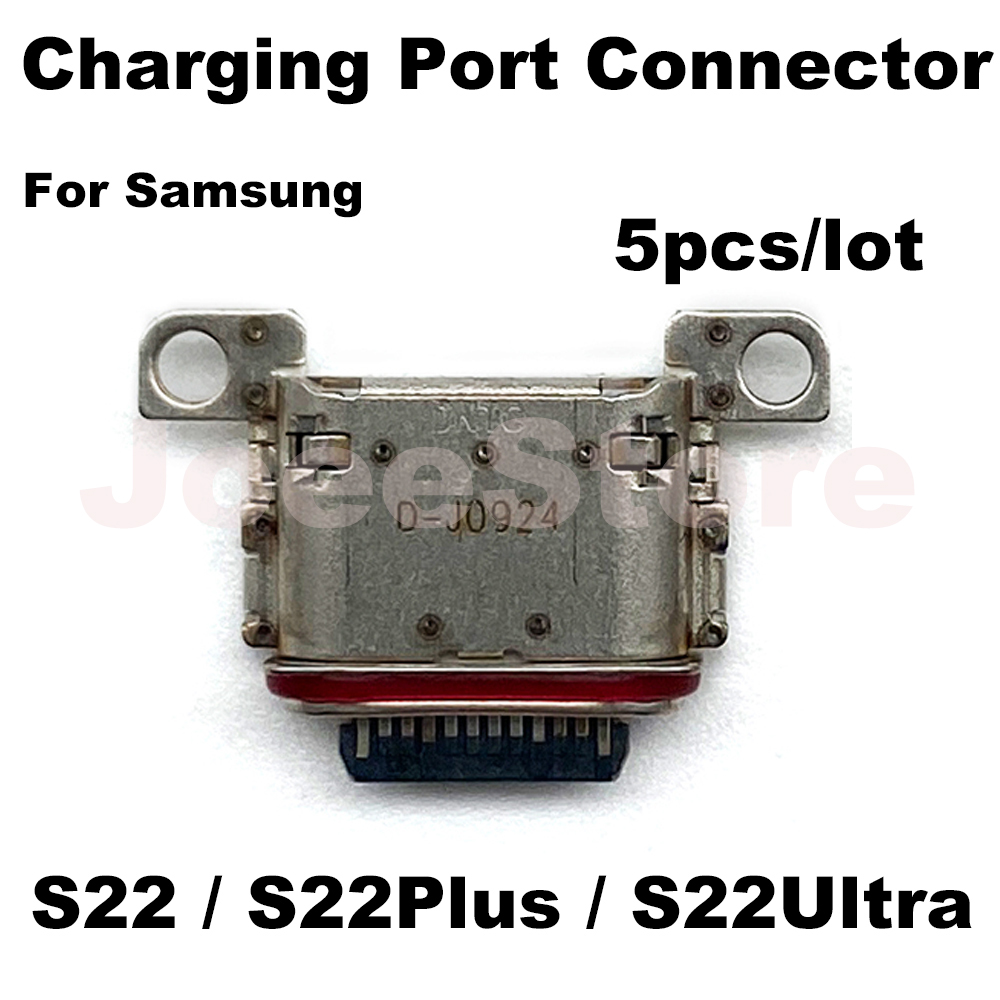 Conector de puerto de carga USB para Samsung S23 S22 S10 S20 S21 Ultra S8 S9 Plus, enchufe de cargador tipo C, 5 uds.
