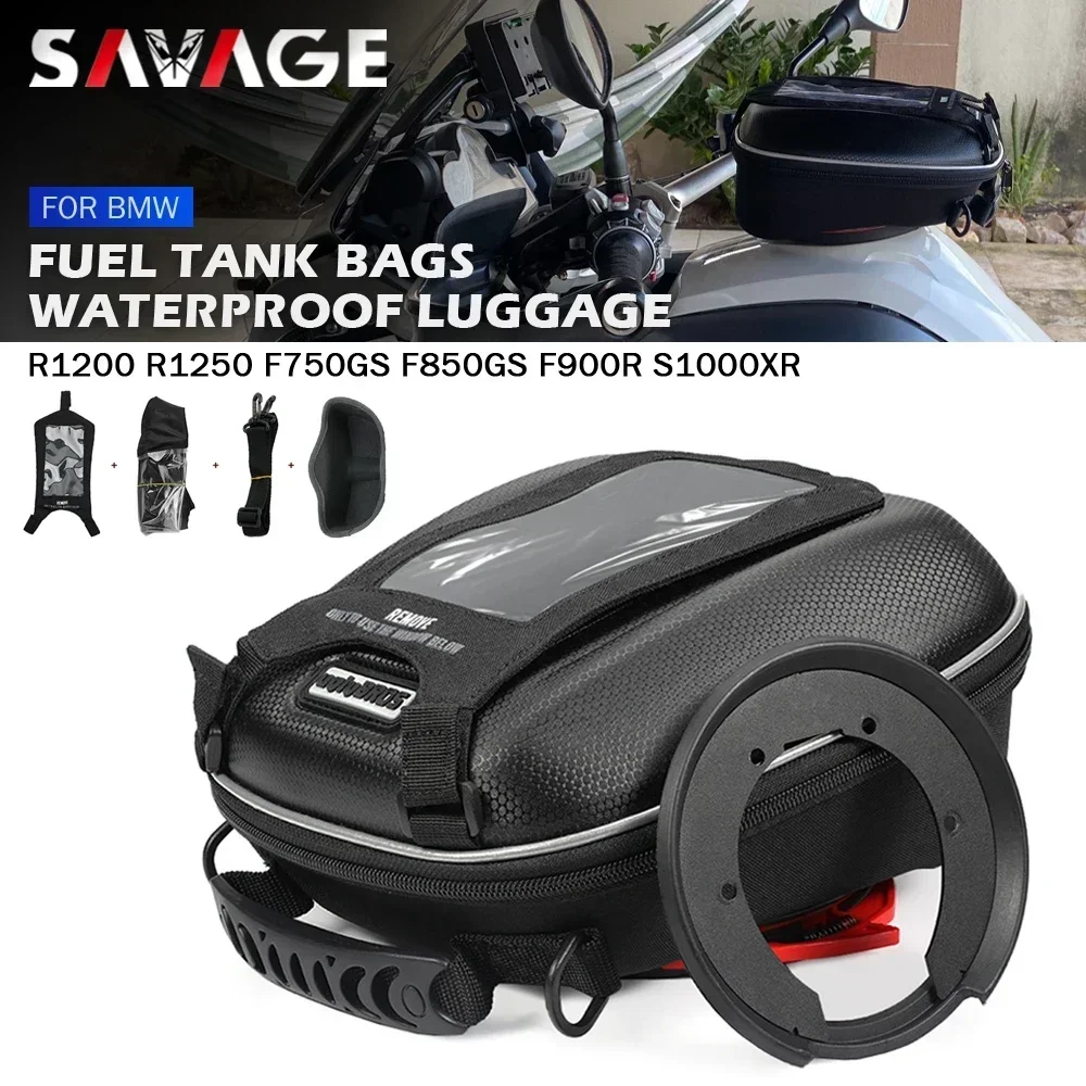 Bolsa de tanque de motocicleta para BMW R1250GS S1000XR F850GS R 1200 RT/R 1250 GS F750 F900 XR, mochila de carreras de equipaje a prueba de agua, Bolsa De Navegación Móvil, Bolsas De Tanque De Combustible De Aceite
