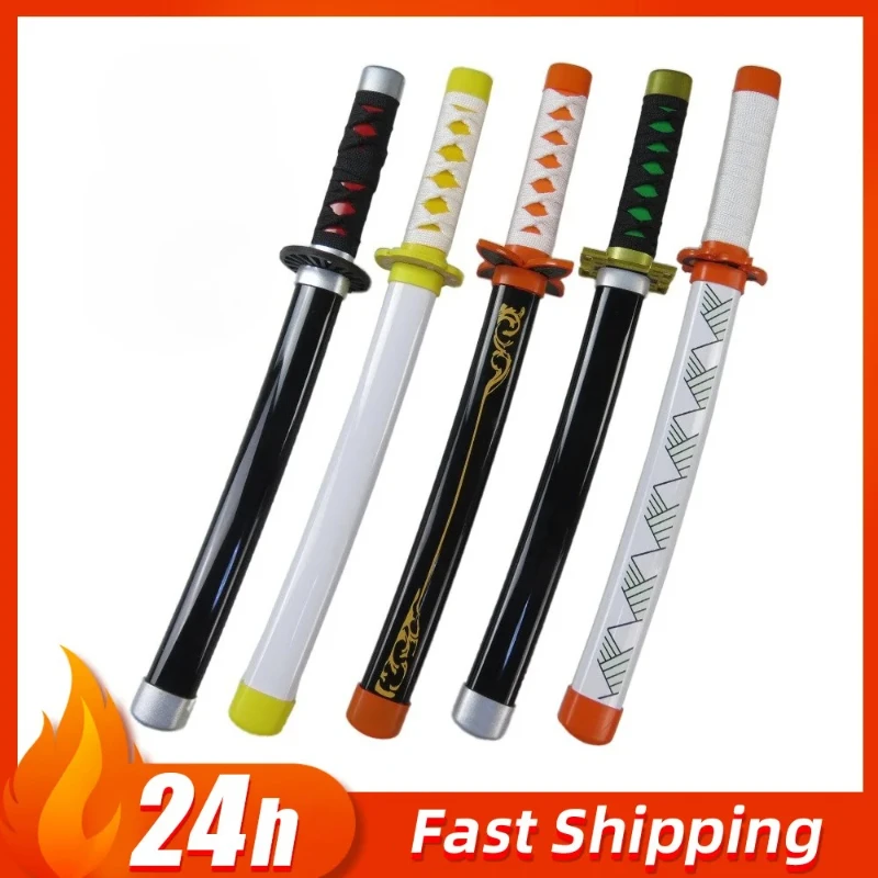Cuchillo Demon Slayer de 42cm, armas Katana, modelos de espada samurái, accesorios de Cosplay, Kamado Tanjirou, colección periférica de animé, juguetes, regalos