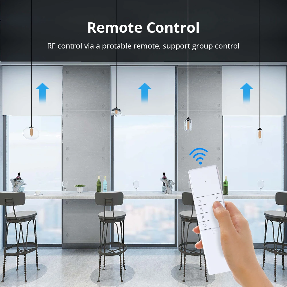 Motor de cortina eléctrico recargable WiFi para tubo de 17 25 28mm Zemismart RF Motor de cortina enrollable funciona con la aplicación Tuya Alexa Google