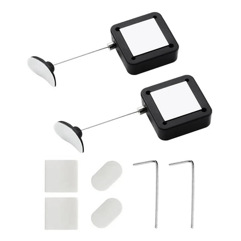 Retractable Remote Control Tethers, Remote Cable Lock , 6.6Ft /2M Remote Control Security Lock For TV And DVD 2 Pcs-Y41A