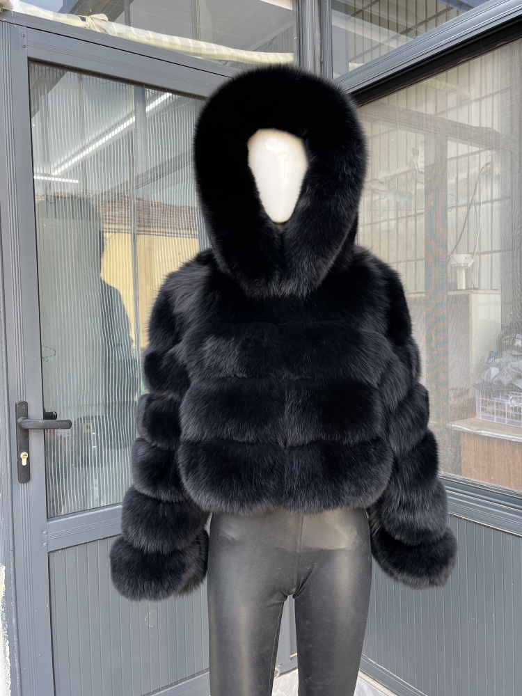 BEIZIRU Echte vossenbontjas met capuchon vrouw winter Natuurlijke jas warm vest Custom