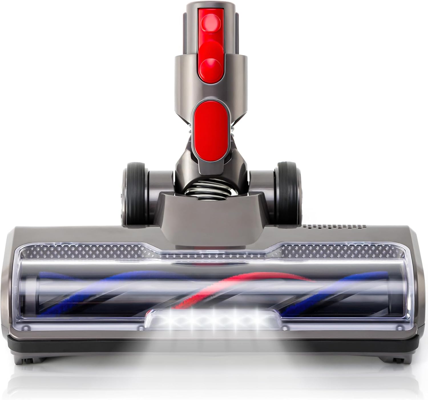 Cabezal de cepillo limpiador de accionamiento con aspiradora Dyson V7 V8 V10 V11 V15 con rodillo de cerdas turbo y luces LED para madera dura y alfombra