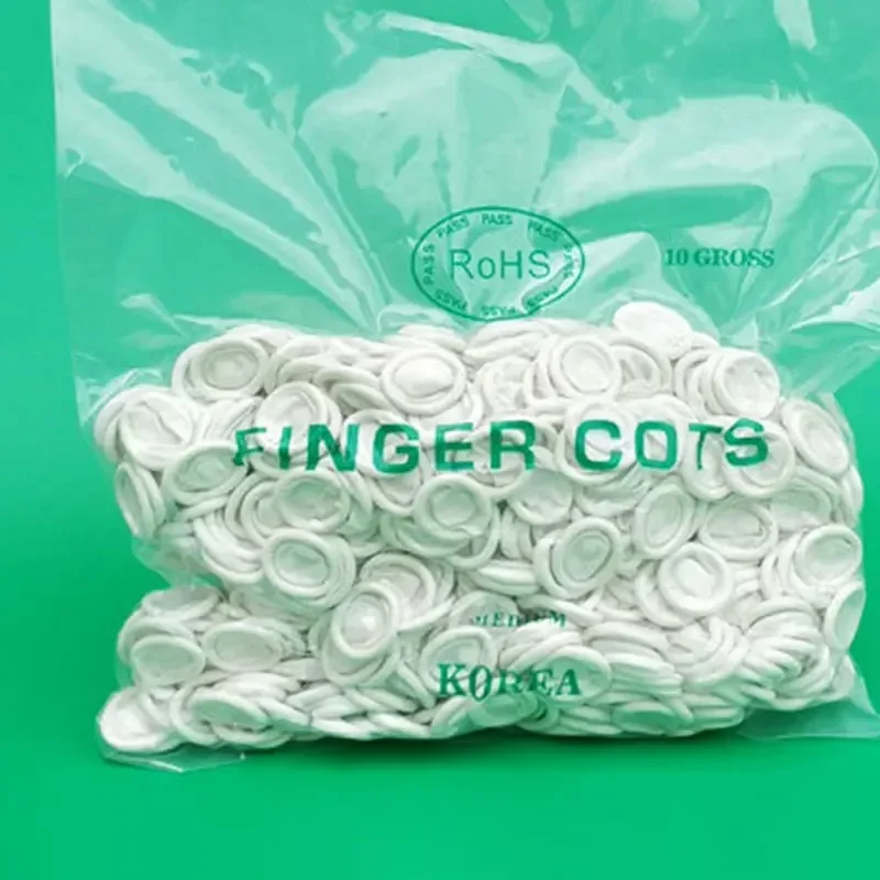 Luvas protetoras de pontas dos dedos de látex eletrônico industrial, sem pó descartável estéril, ferramenta de reparo de relógio para kit de relojoeiro