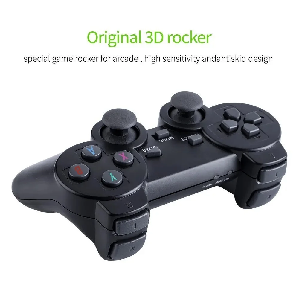 Console per videogiochi 2.4G Doppio controller wireless Game Stick 4K 10000 giochi 32/64GB Giochi retrò per PS1/GBA Ragazzi Regalo di Natale