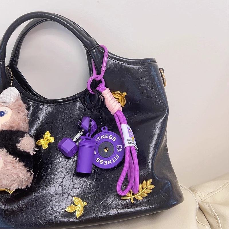 2025 QUENTE! Chaveiro de fitness ginásio barbell chaveiro levantamento de peso placa de peso de silicone presentes de ginásio presentes de treino saco presente