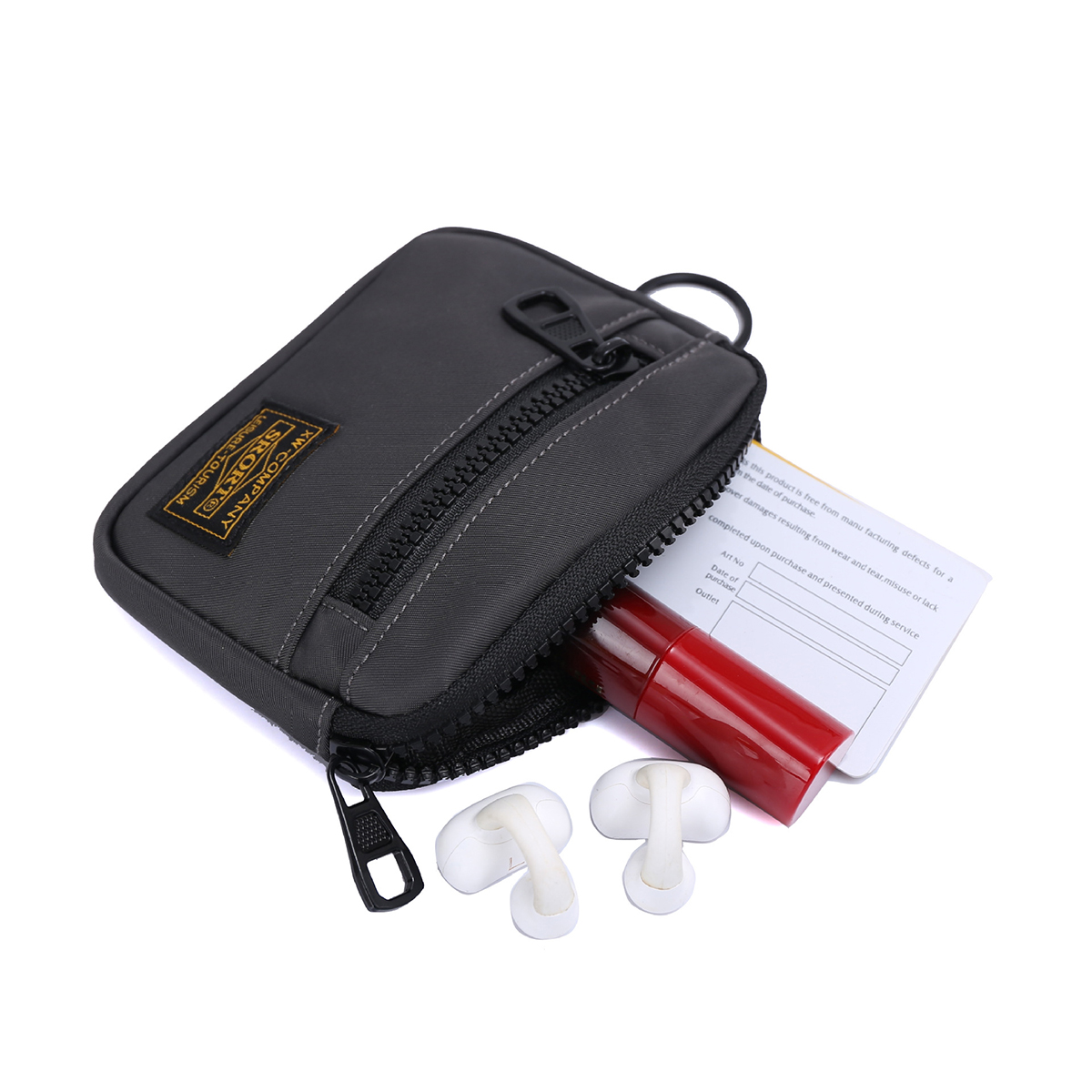 Trendy Oxford cloth coin purse, men's and women's workwear style portable card case, casual multi-functional headphone case