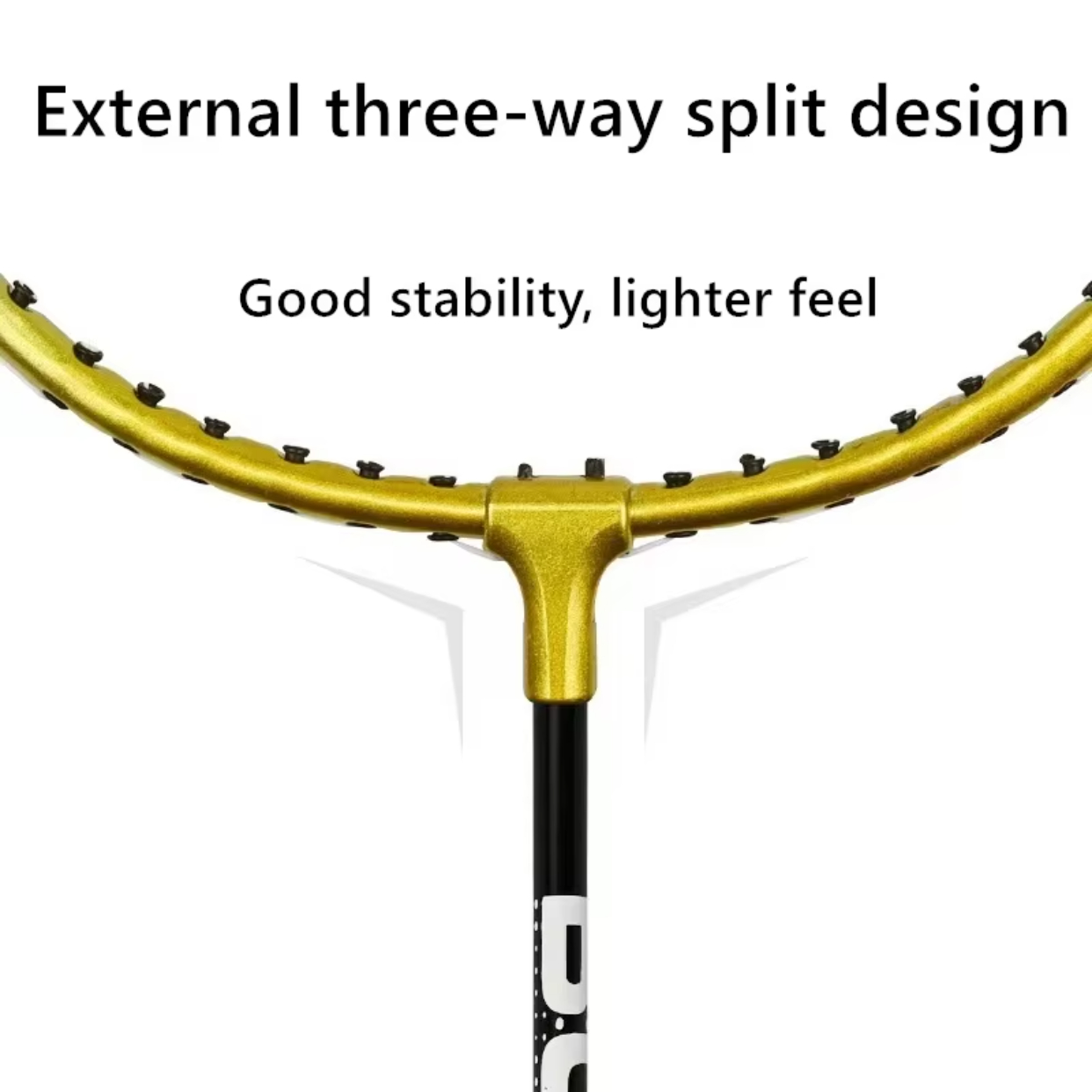 Original By Beginners Badminton-Set, 2-teilig, professionelles Training, langlebig, Freizeit-Sportschläger