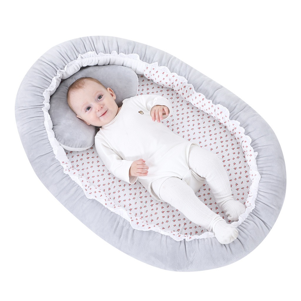 Baby Nest Rüschen Baby Stubenwagen Für Neugeborene Schlafen Bett Nest Bettwäsche Zaun Abnehmbare Krippe Stoßstange Kinderbett Stubenwagen Baby Dusche