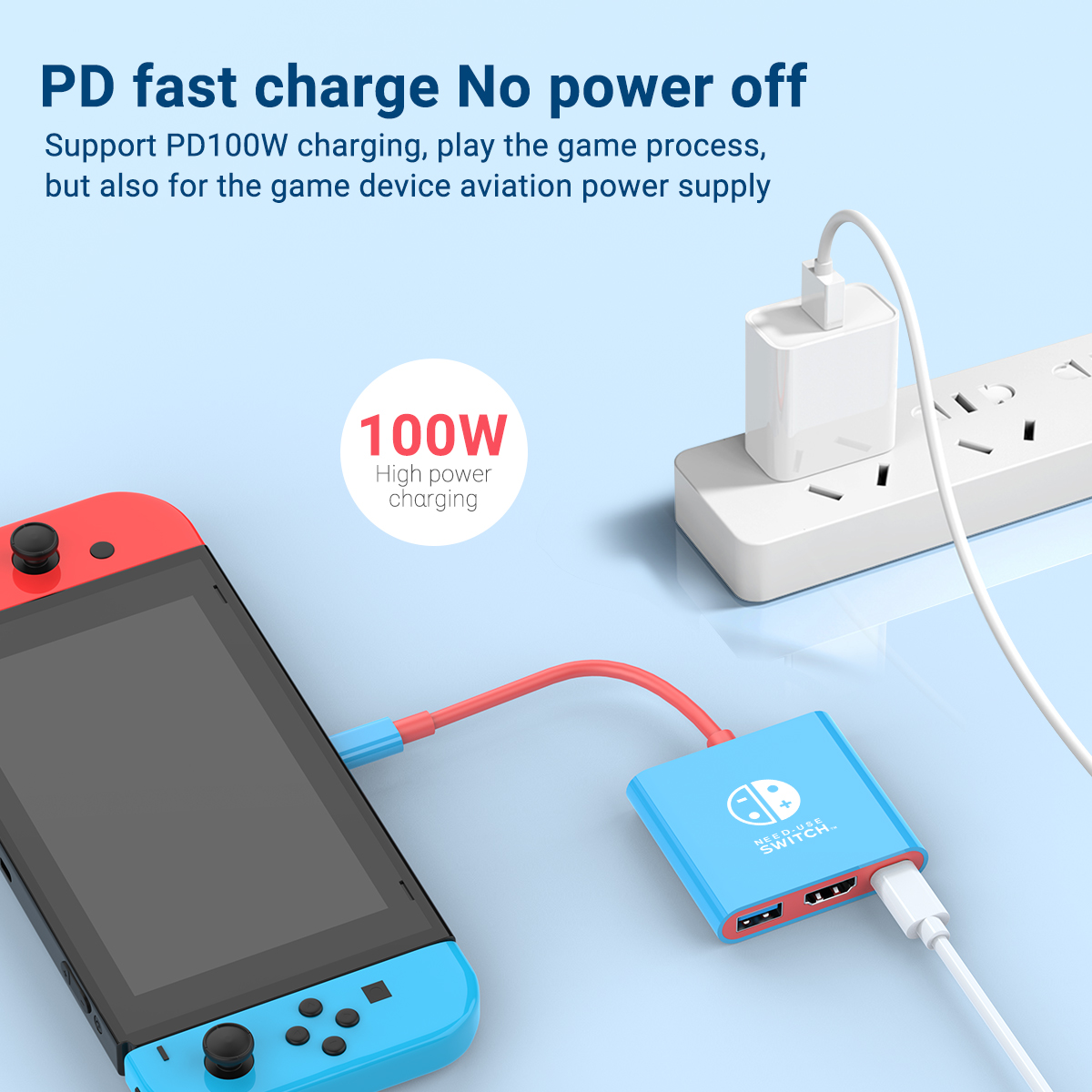 Docking Station portatile per Nintendo Switch TYPE-C Hub con HDMI e USB 3.0 perfetto per viaggi e giochi
