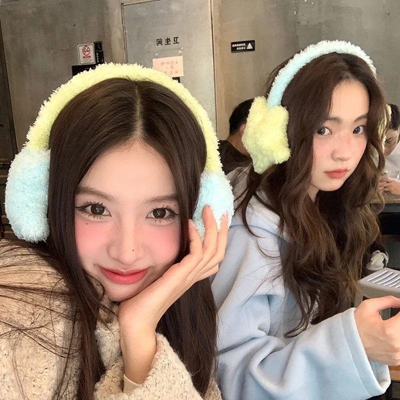 Y2K Star Plush Earmuffs ขี่จักรยานกลางแจ้งป้องกันหูการปิดกั้นสีหูกระเป๋าฤดูหนาวที่อบอุ่นปลั๊กอุดหู Y2K ชุดหูฟังฝาครอบหู