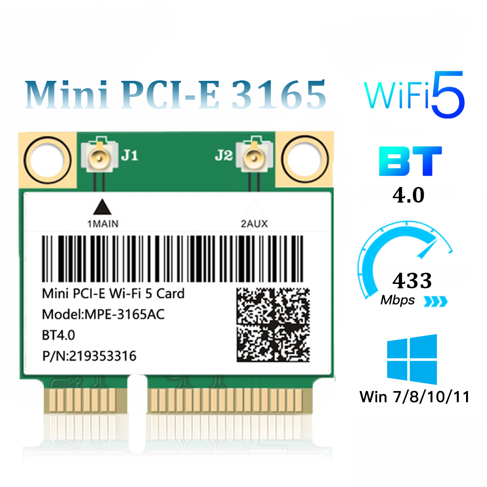 Adaptateur réseau de carte sans fil Wifi 6/5/4 Bluetooth Mini PCI-E pour ordinateur portable