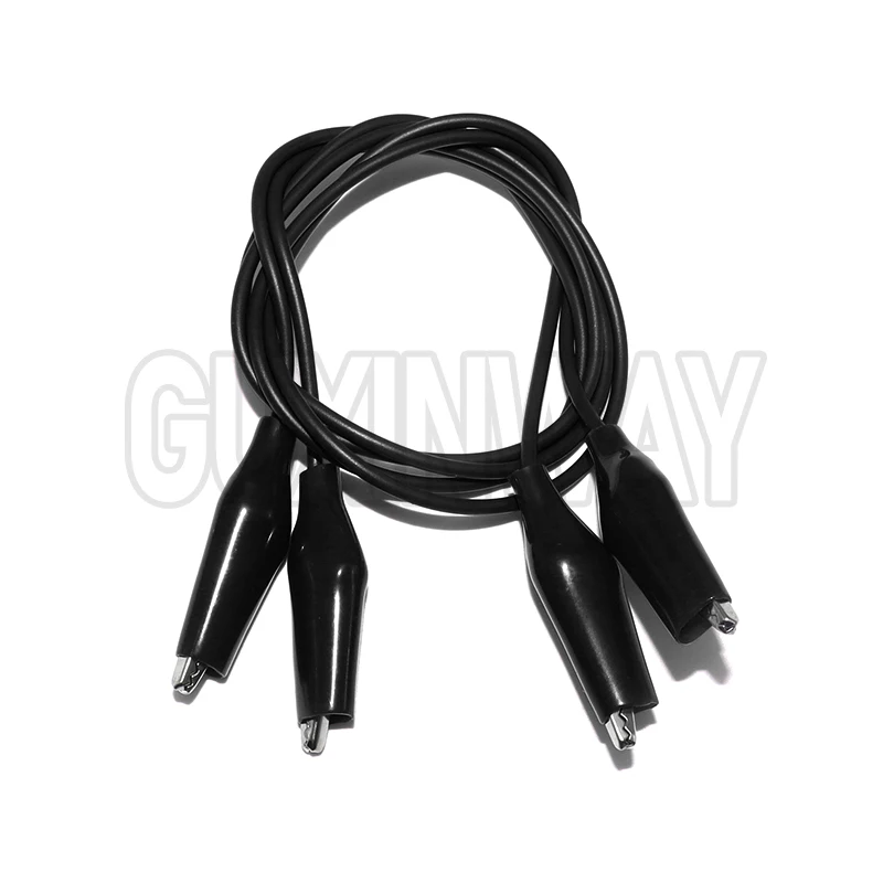 1 juego/10 Uds pinzas de cocodrilo cables de prueba eléctricos DIY pinzas de cocodrilo de doble punta Clip de cucaracha cable de puente de prueba 46CM