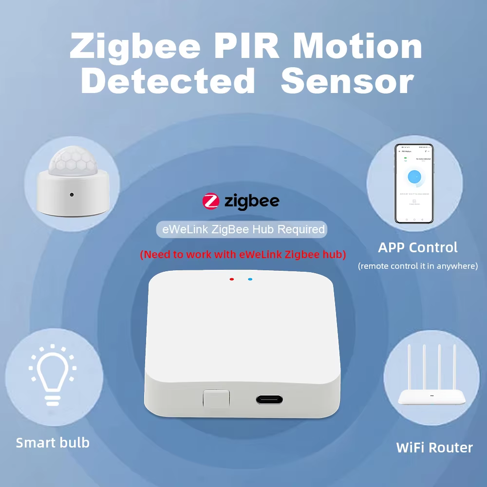 EWelink Zigbee With/No A Stand Pir Motion Sensor Movement Human Body Infrared Detector Security Alarm Sensor Works With APP