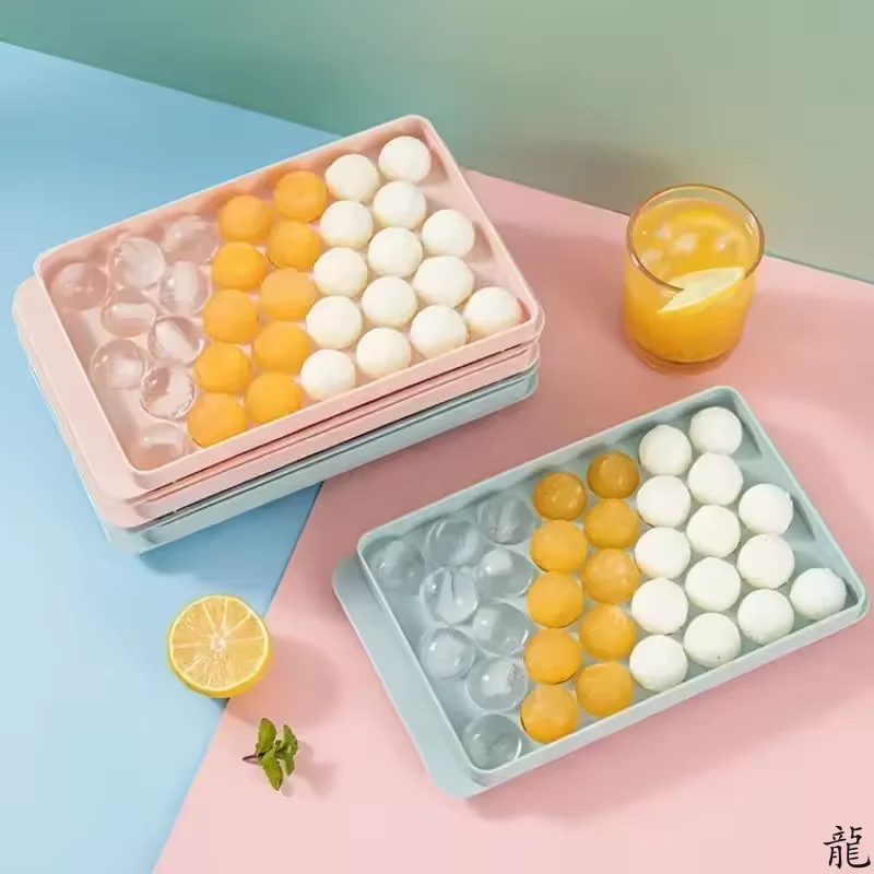 33 Ice Boll Hockey PP Mold Frozen Whiskey Ball Popsicle Ice Cube Tray Box Lollipop Making Gifts Kitchen Tools Accessories