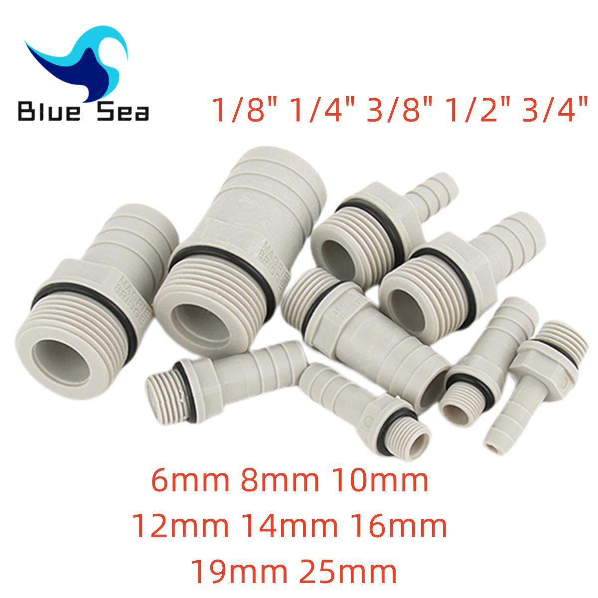 Accesorio de tubería suave 1/8 "1/4" 3/8 "1/2" 3/4 "rosca macho 6 8 10-25mm POM Pagoda conector de púas junta manguera de plástico accesorio de tubería